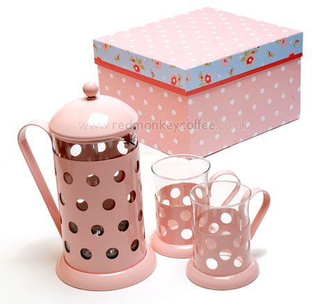 Rainbow Polka Dot  Cafetiere Gift Sets