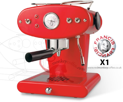 Francis Francis X1 UK Retro Espresso Machines from Francis UK - Red