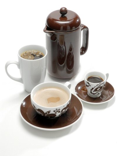 Mary Lou Brown cups and Saucers La Cafetiere UK